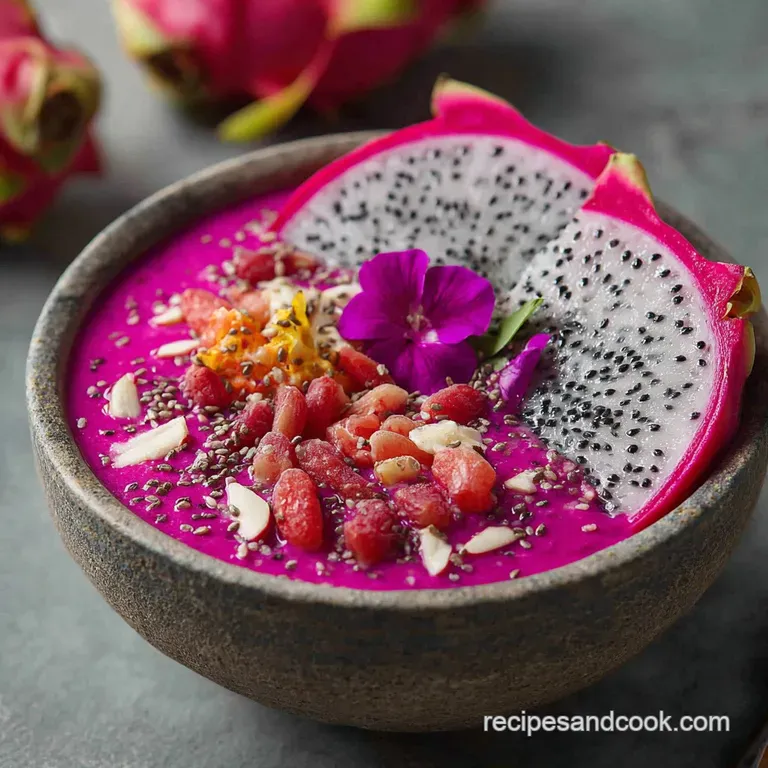 Dragon Fruit Recipes: Electric Pink Pitaya Smoothie Power Bowl