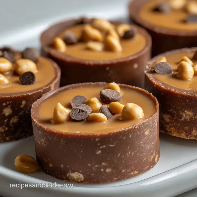 Three fudgy protein balls stacked artfully on a small white plate, dusted with cocoa, showcasing texture and visual appeal.