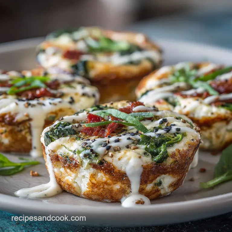 Egg White Bites: Fluffy Spinach and Feta High-Protein Breakfast