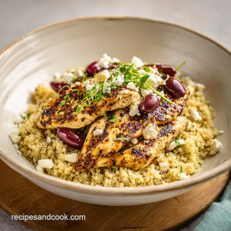 Greek Quinoa Chicken Salad: High Protein