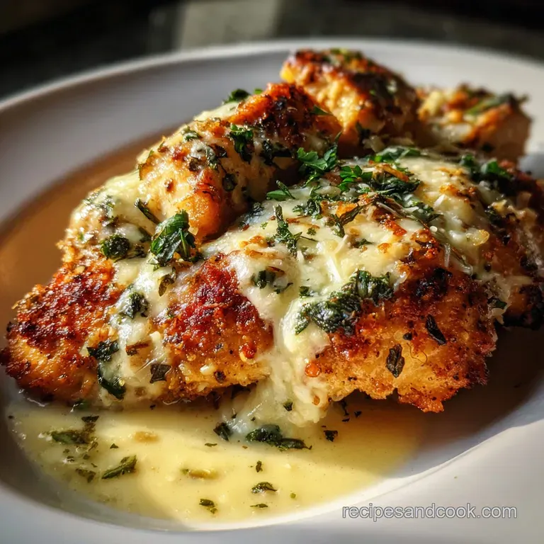 Swirls of glossy cream sauce elegantly drape al dente pasta, topped with a sprinkle of herbs and golden fried garlic in a ...