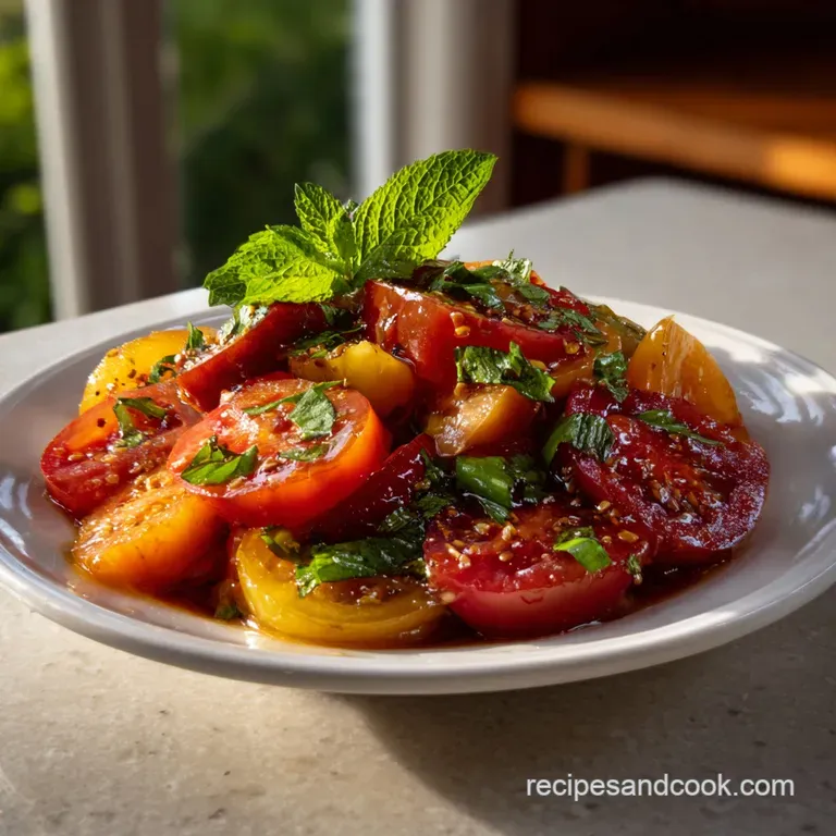 The Ultimate Heirloom Tomato Salad Recipe presentation