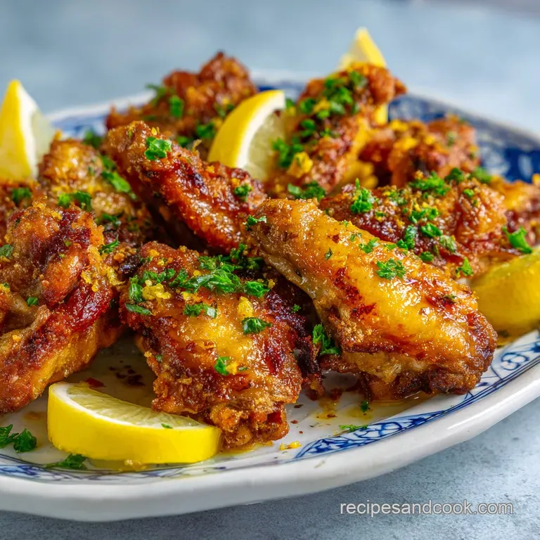 Lemon Garlic Chicken Wings