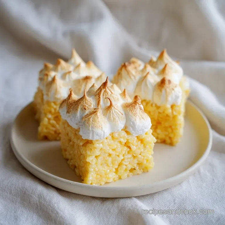 Lemon Meringue Rice Krispie Treat: Toasted Meringue