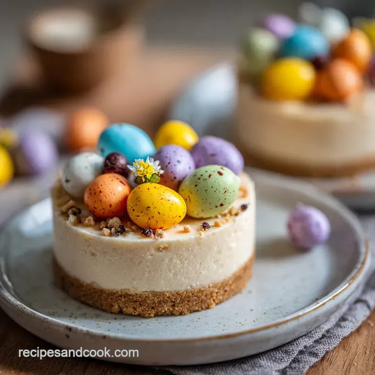 No Bake Mini Egg Cheesecake: Silky and Creamy