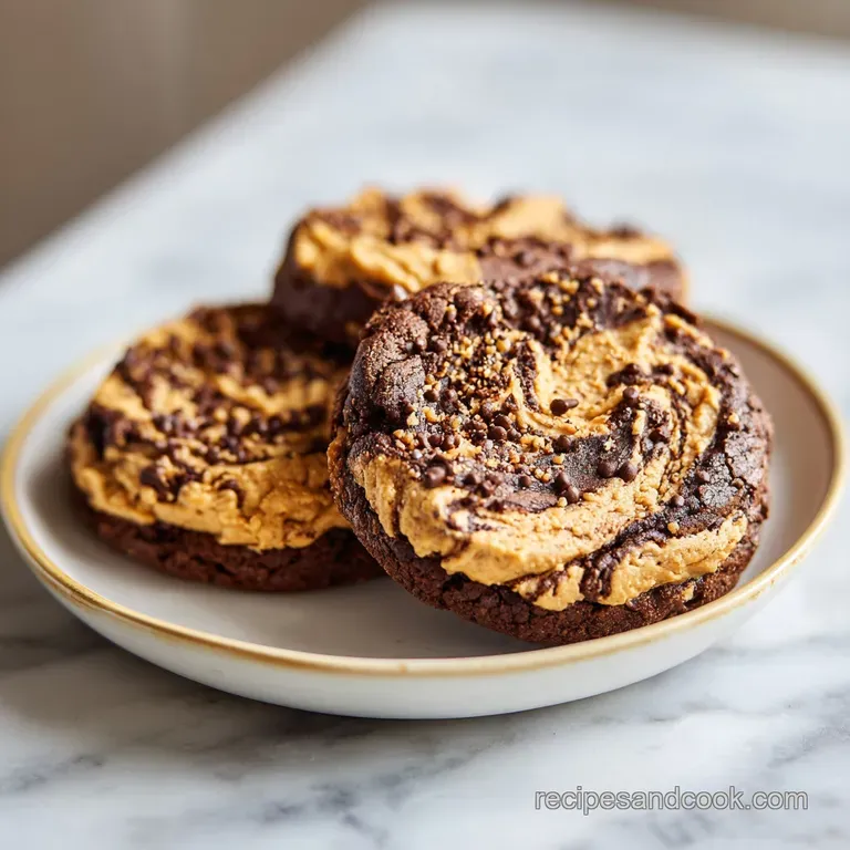 A stack of soft, chewy peanut butter swirl cookies arranged artfully with a dusting of powdered sugar.