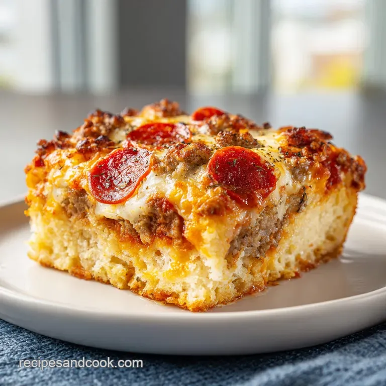Easy Pizza Biscuit Casserole: Flaky and Cheesy