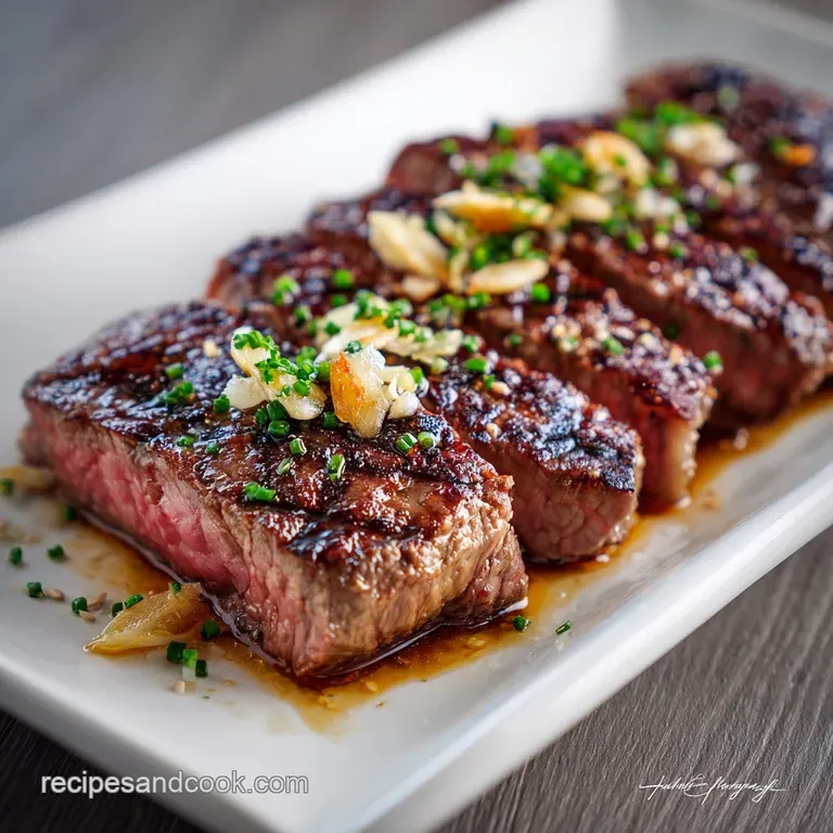 Hibachi Steak: Garlic Butter Basted Perfection presentation