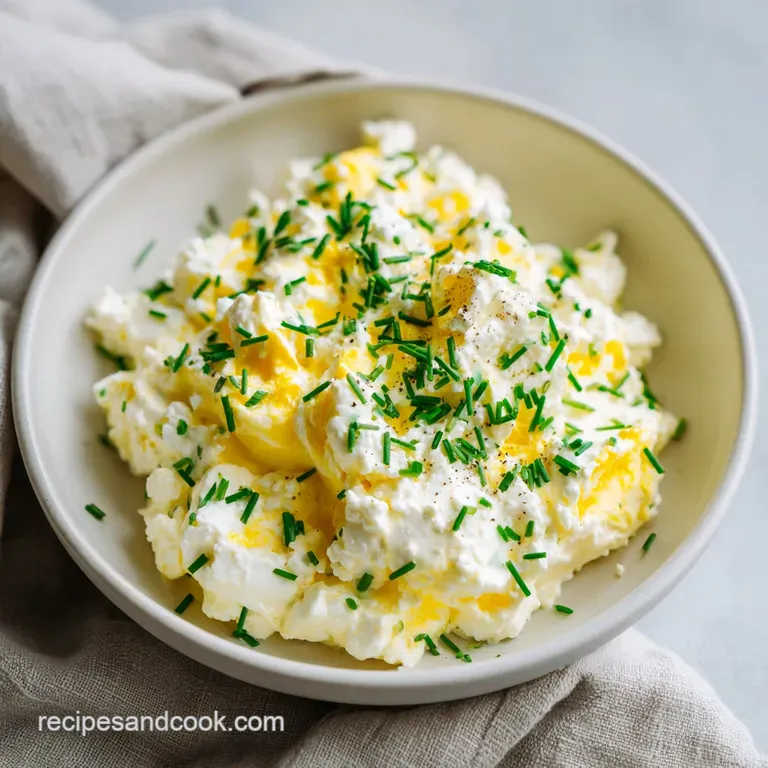 High Protein Egg Salad with Cottage Cheese and Chives