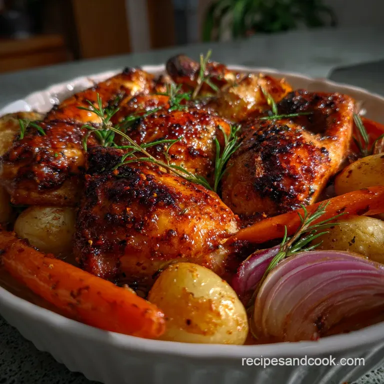 Tender chicken breast sliced and artfully arranged beside colorful roasted carrots and parsnips, a rustic yet elegant plat...