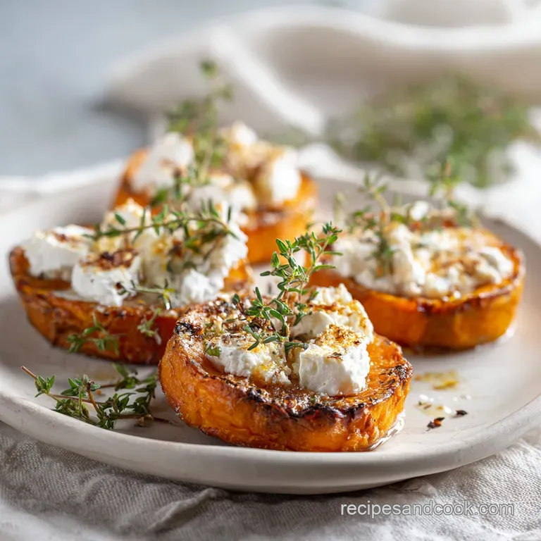 Roasted Sweet Potato Rounds with Honey Feta