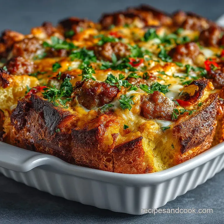 Breakfast Casserole: Weekend Sausage Sourdough Strata