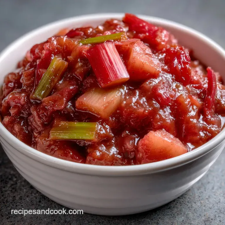 Rhubarb Sauce: Simple Stewed Perfection presentation