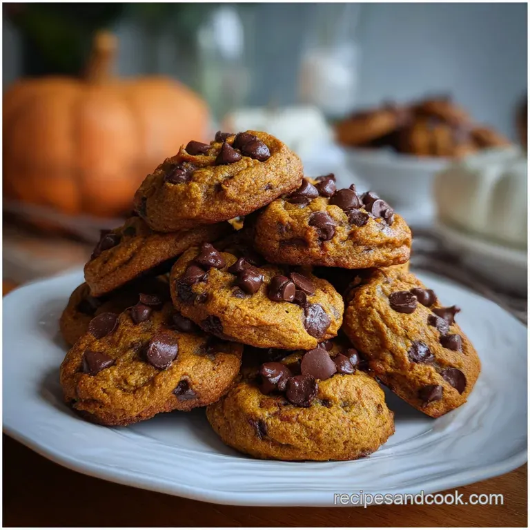 The Ultimate Soft Pumpkin Chocolate Chip Cookies presentation