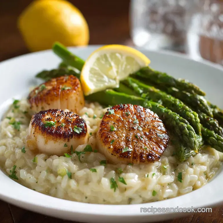 Spring Meals: Creamy Scallop Asparagus Risotto