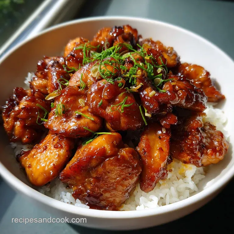 Shoyu Chicken: the Classic Sticky Hawaiian Glaze presentation