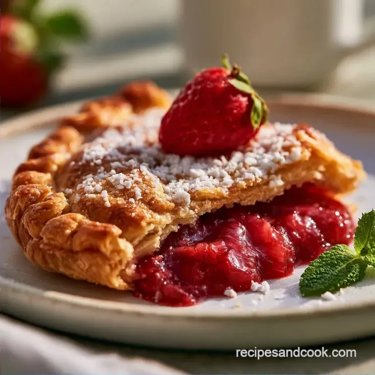 Strawberry Rhubarb Galette: Jammy and Flaky