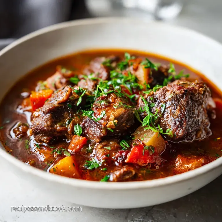 Elegant bowl filled with tender lamb stew. Topped with fresh rosemary and a swirl of cream. Warm, inviting, and comforting...