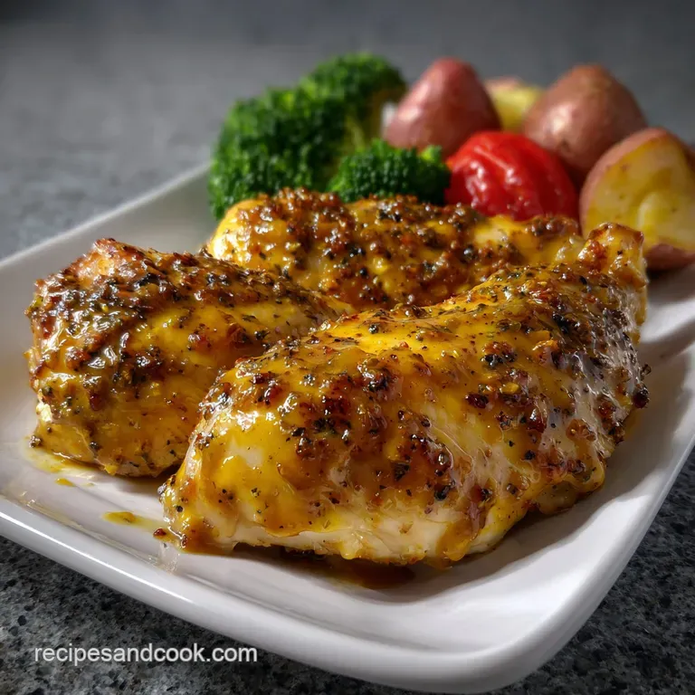 The Ultimate Baked Honey Mustard Chicken Recipe presentation